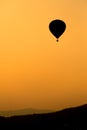 Hot air balloon in evening Royalty Free Stock Photo