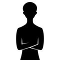 Silhouette of a Human Figure in Thoughtful Pose for Business and Conceptual Use