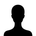 Silhouette Human Head Neck Front View Profile Royalty Free Stock Photo