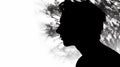 Silhouette of human head representing emotion