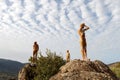 Silhouette of a human statue of stone