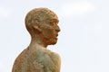 Silhouette of a human statue of stone Royalty Free Stock Photo