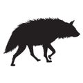 silhouette of hyena. Vector illustration decorative design
