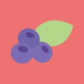 Simple vector illustration with ability to change. Silhouette icon blueberries