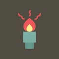 Simple vector illustration with ability to change. Silhouette icon burner