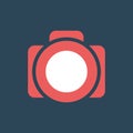 Simple vector illustration with ability to change. Silhouette icon camera Royalty Free Stock Photo