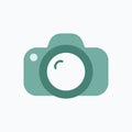Simple vector illustration with ability to change. Silhouette icon camera Royalty Free Stock Photo