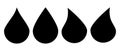 Silhouette icon of water droplets. Black vector.