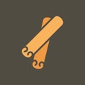 Simple vector illustration with ability to change. Silhouette icon cinnamon
