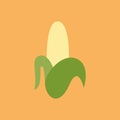 Simple vector illustration with ability to change. Silhouette icon corn Royalty Free Stock Photo
