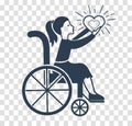 Silhouette icon of Disabled Persons.