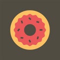 With the ability to change the line thickness. Silhouette icon donut