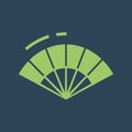 Simple vector illustration with ability to change. Silhouette icon fan Royalty Free Stock Photo