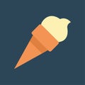 Silhouette icon ice cream cones Royalty Free Stock Photo