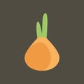 Simple vector illustration with ability to change. Silhouette icon onions