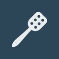 Simple vector illustration with ability to change. Silhouette icon paddle to grill