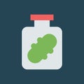 Silhouette icon pickles. Flat vector illustration.