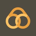 Simple vector illustration with ability to change. Silhouette icon pretzel Royalty Free Stock Photo