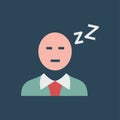 Simple vector illustration with ability to change. Silhouette icon sleep