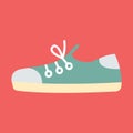 Silhouette icon sneakers. Flat vector illustration.