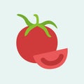 Simple vector illustration with ability to change. Silhouette icon tomato