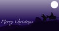 Silhouette illustration of Mary and Joseph, journey to Bethlehem, for Christmas theme Royalty Free Stock Photo