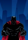 Raging Superhero City Silhouette