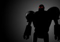 Silhouette illustration of a robot