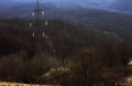 Electricity distribution tower in Romania Royalty Free Stock Photo
