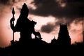 the silhouette image of the indian hindu god lord shiva Royalty Free Stock Photo