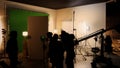 Silhouette images of making of or behind the scenes of video production Royalty Free Stock Photo