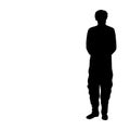 Silhouette Indian man. Indian culture and tradition