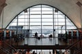 Silhouette of Interior of Bibliotek, Library at Tromso, Norway Royalty Free Stock Photo