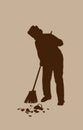 Silhouette janitor