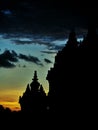 The Silhouette of Kalasan Temple