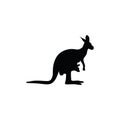 silhouette of kangaroo. Vector illustration decorative design Royalty Free Stock Photo