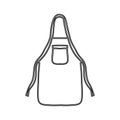 silhouette kitchen apron cloth icon