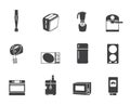 Silhouette Kitchen and home equipment icons