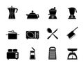 Silhouette kitchen and household equipment icon