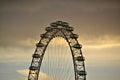 Silhouette of the landmark, the London Eye in England