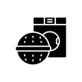 Silhouette Laundry ball with washing machine. Outline icon of eco wash without detergent. Black simple illustration of zero waste Royalty Free Stock Photo