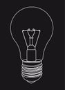 Silhouette light bulb Royalty Free Stock Photo