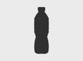 Silhouette of a 0.5 liter plastic bottle on a light background. Black water container outline Royalty Free Stock Photo