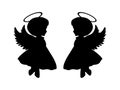 The silhouette of an little angel.