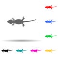 silhouette of a lizard multi color style icon. Simple glyph, flat vector of zoo icons for ui and ux, website or mobile application Royalty Free Stock Photo