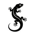 Resubmit Bold Lizard Silhouette Vector Illustration Royalty Free Stock Photo