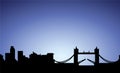 Silhouette of London city, England Royalty Free Stock Photo