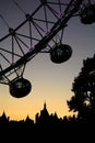 Silhouette of London Eye