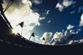 Silhouette of the London Olympic stadium