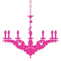 Silhouette of luxury chandelier